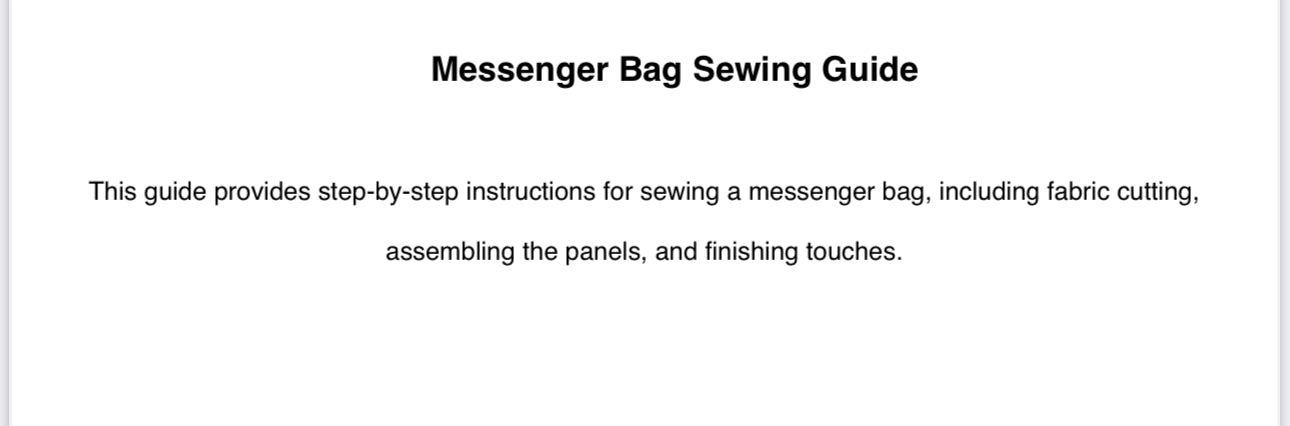 Messenger Bag Pattern
